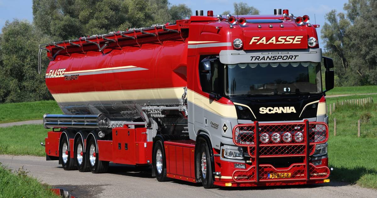 Vrachtauto van Faasse transportbedrijf Aagtekerke mogelijk de mooiste van het land. ‘Ook aan de binn