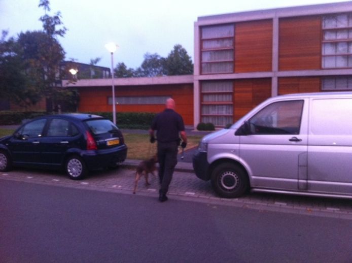 Honden worden ingezet om geld te zoeken. Foto Bas Vermeer/BD