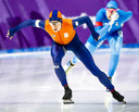 Jorrit Bergsma in actie op de 10 kilometer in de Gangneung Oval.