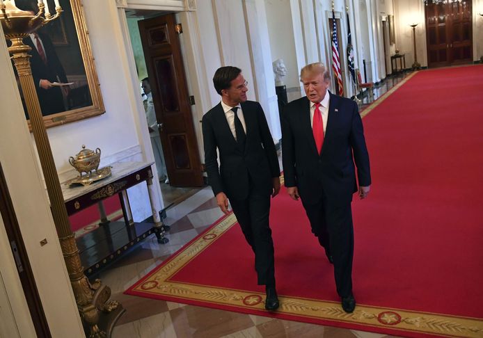 President Donald Trump met minister-president Mark Rutte.