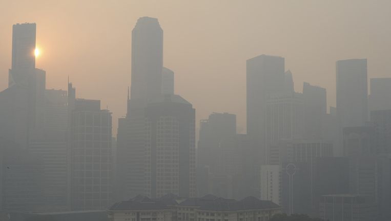 Smog in Singapore Beeld ap