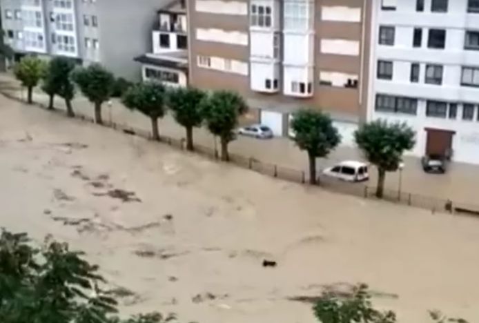 Zware overstromingen in de stad Tafalla