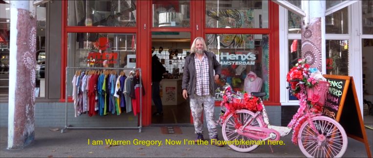 Film en crowdfundingcampagne voor flower bike man