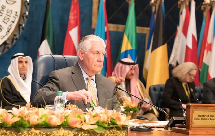 Rex Tillerson deed zijn uitspraken tijdens een bezoek aan Koeweit.