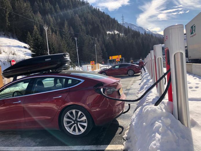 Niet overal was het druk. Bij de Brennerpas was het vorige week rustig bij Superchargers.