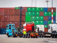 De Rotterdamse haven staat vol met ‘Russische’ containers: truffels, motoren en metaal stapelen zich op