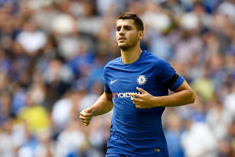 Alvaro Morata, de spits die door Chelsea voor 64 miljoen euro van Real Madrid werd gekocht. Beeld epa
