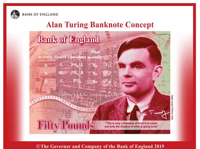 Man die Enigma-code kraakte en zo Tweede Wereldoorlog hielp beslechten op Brits bankbiljet