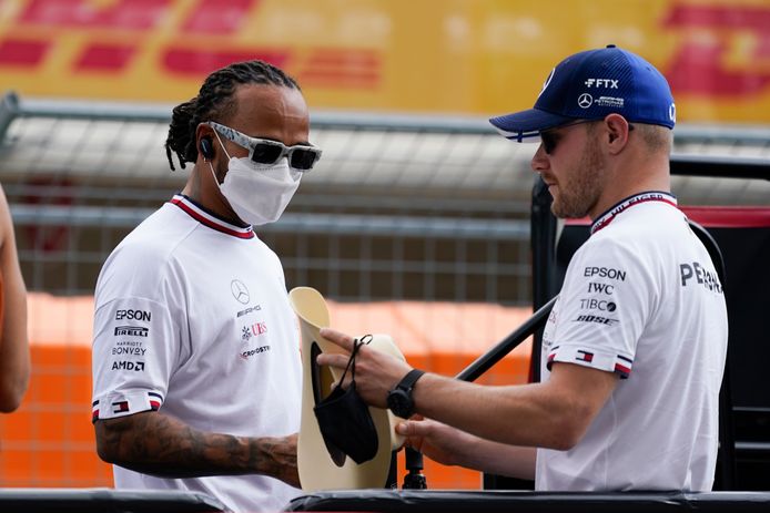 Lewis Hamilton en ploegmaat Valtteri Bottas.