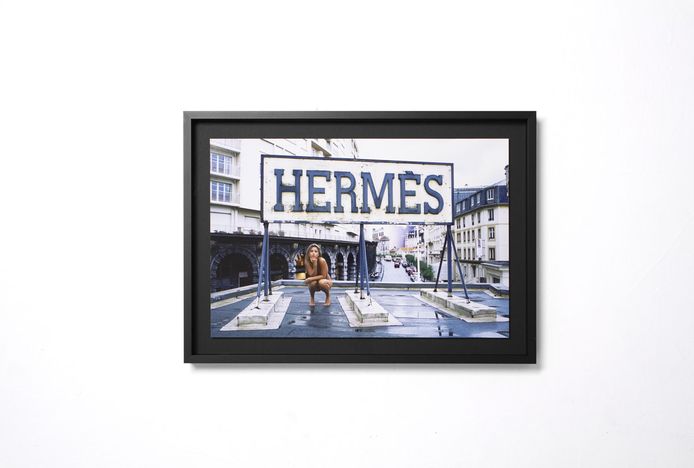 De foto op het dak van Hermès-boetiek werd genomen in 2016, vooraleer het gebouw werd gesloopt.