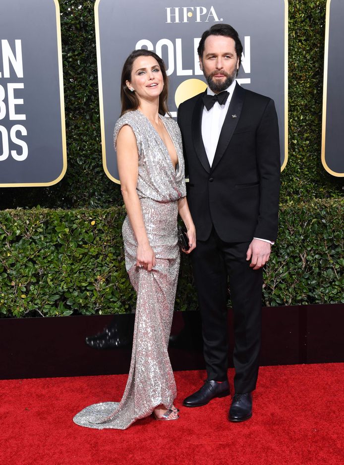 Keri Russell en Matthew Rhys, beide genomineerd voor de golden globe voor beste acteur/actrice in een tv-serie, ‘The Americans’.