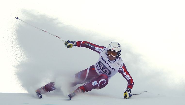 Aleksander Aamodt Kilde is de snelste op de afdaling van Garmisch-Partenkirchen. Beeld REUTERS