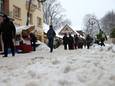 In de Poolse stad Zakopane ligt een flinke hoop sneeuw.
