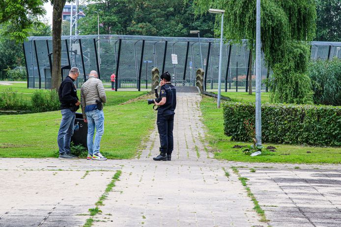 The police investigated the park on Saturday afternoon.