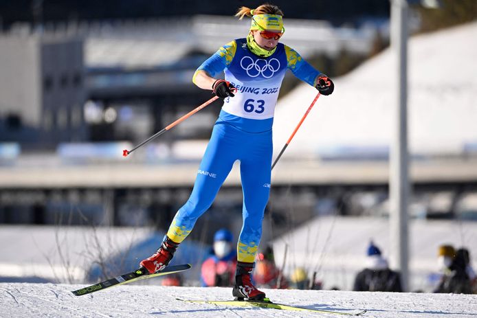 De Oekraïnse langlaufster Valentyna Kaminska.