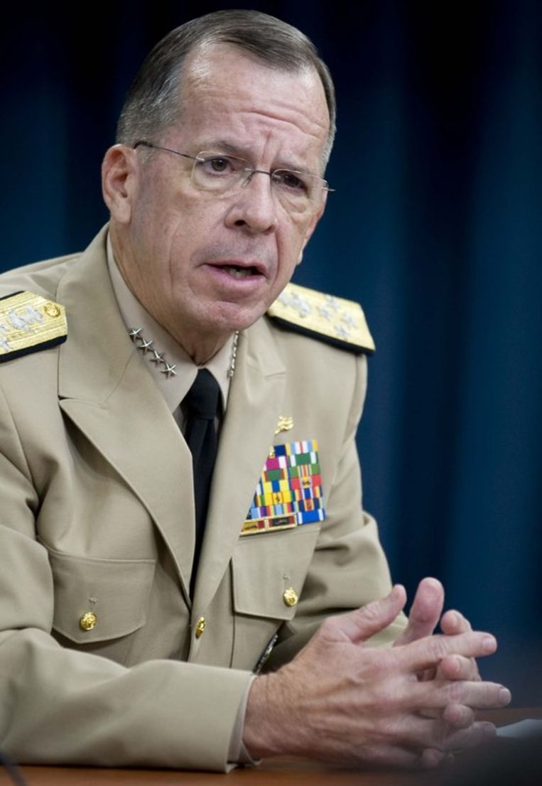 De Amerikaanse admiraal Mullen zei vorige week dat de VS klaar zijn om Iran aan te vallen. Beeld UNKNOWN
