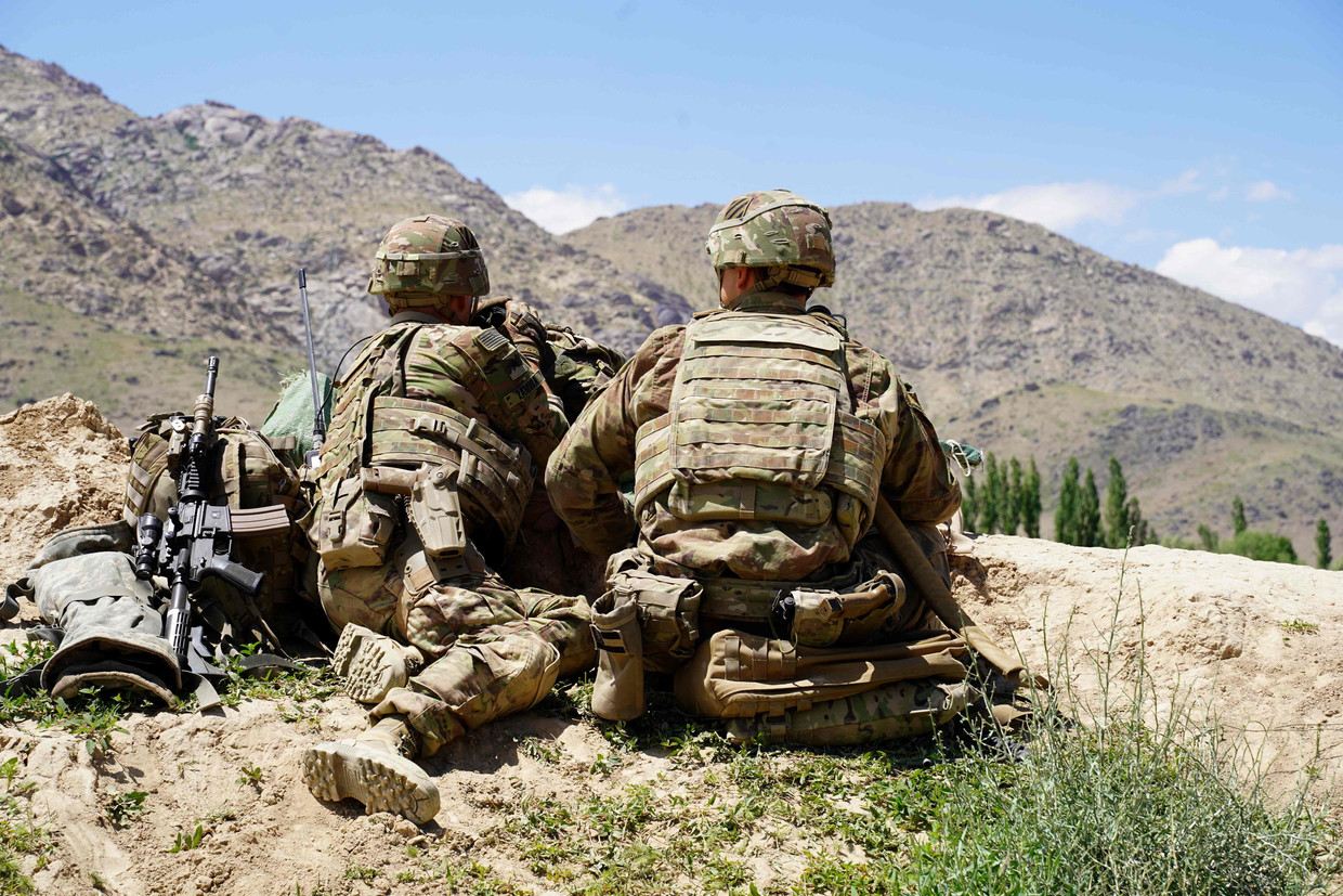 Amerikaanse militairen in de provincie Wardak, ten zuidoosten van de Afghaanse hoofdstad Kaboel. Beeld AFP