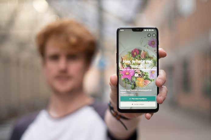 Swipe gerechten in de app van Angelo Lebon en zijn collega's.
