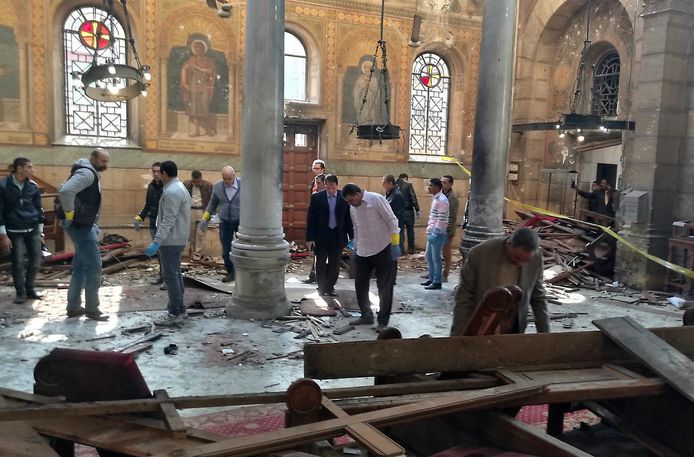 Aanslag op de koptische kathedraal van Cairo in 2016.