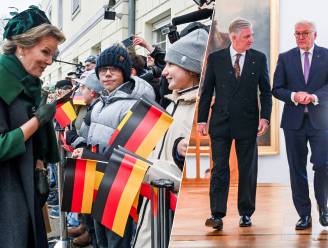 Spectaculaire start van staatsbezoek en sneeuwbal helpt bij fotomoment: Filip en Mathilde in Berlijn