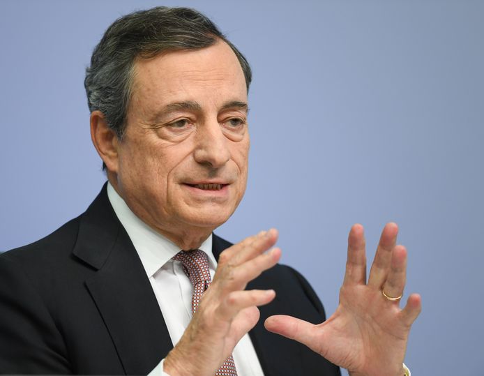 Mario Draghi, president van de Europese Centrale Bank.