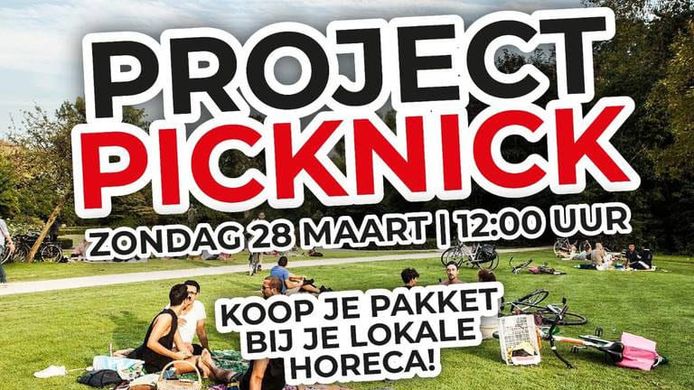 Poster met oproep voor de lokale picknick in Doetinchem