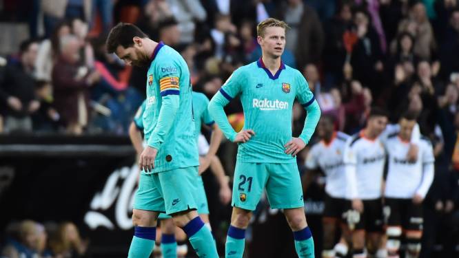 Frenkie en Barça krijgen dreun van Valencia in titelrace