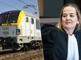 De problemen begonnen toen de conducteur een groepje op de trein naar Kortrijk om hun vervoersbewijzen vroeg. Elisabeth Vanpeteghem verdedigt de beklaagde.