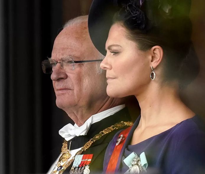 De Zweedse koning Carl Gustaf en prinses Victoria.