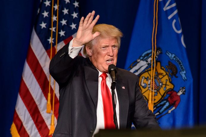 Donald Trump tijdens zijn campagne in augustus 2016.