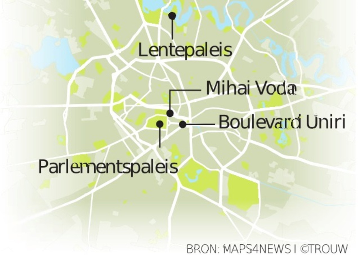 Kaart van Boekarest Beeld Maps4News