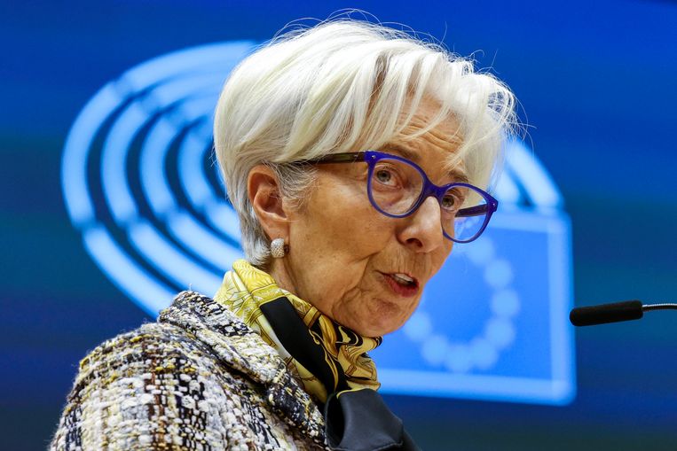 ECB-voorzitter Christine Lagarde. Beeld EPA