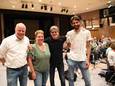 V.l.n.r. Marc de Kinderen, Heidi van Esch, Fred van der Velden en Marcel Maas. Zij hebben het voortouw genomen om het DOrpsfeest van zaterdag op poten te zetten.