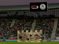 AZ grapt op Twitter over de muur die Sparta bouwde in Alkmaar