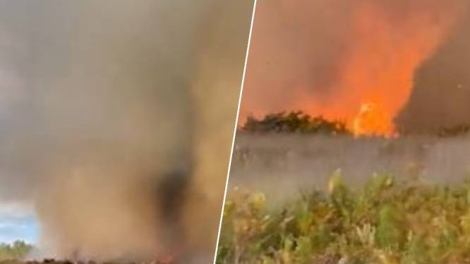 Une tornade de feu se forme près d'un groupe de pompiers en Gironde