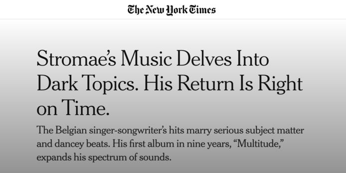 Stromae sul New York Times.