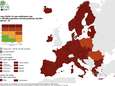 Presque toute l'Europe en rouge foncé sur la carte de l'ECDC