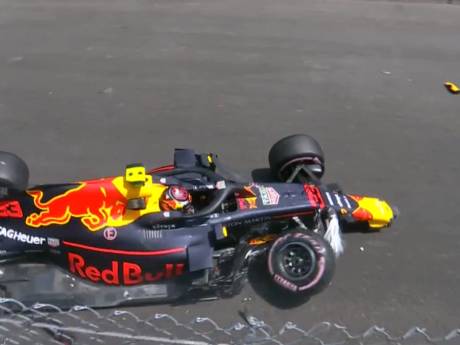 Verstappen start na crash achteraan in Monaco