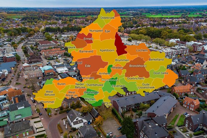 Één op de zestien woningen was op 1 januari 2022 onbewoond in de gemeente Voorst. Voorst is daarmee de koploper van Gelderland.