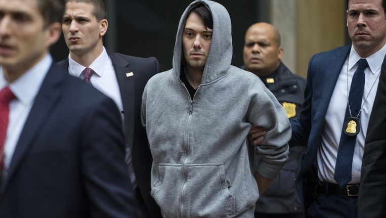 Martin Shkreli wordt gearresteerd. Beeld ap