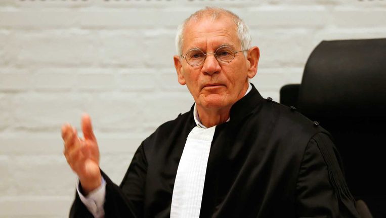 Voorzitter van de rechtbank R. Elkerbout tijdens de rechtszaak tegen Maher H. Beeld anp