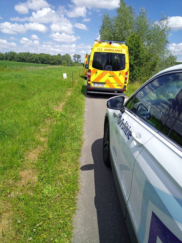 Verschillende ambulances waren massaal ter plaatse in Gijzegem