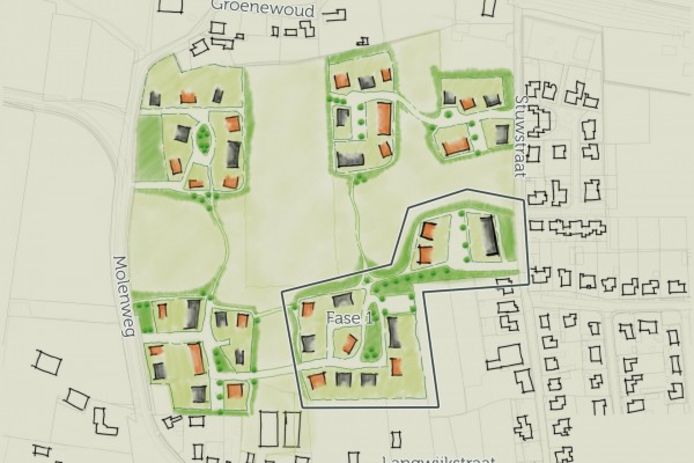 De Groene Beemd in Lithoijen moet een buurt met een dorps karakter worden.