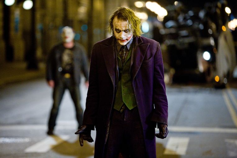Heath Ledgers als The Joker. Beeld  