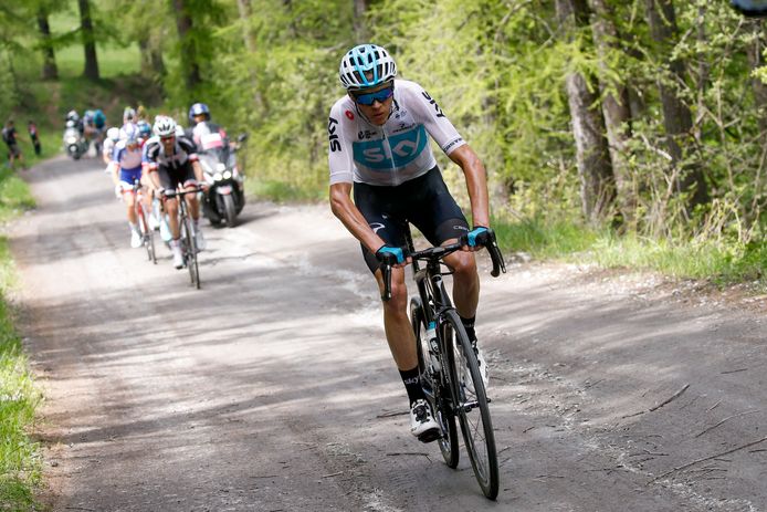 Froome rijdt in de Giro weg bij Dumoulin.