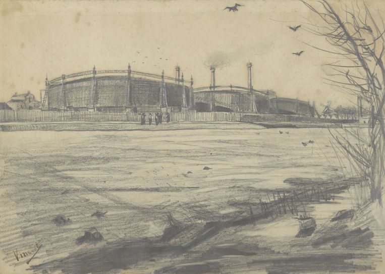 De Gasfabriek (1882). Beeld Vincent van Gogh