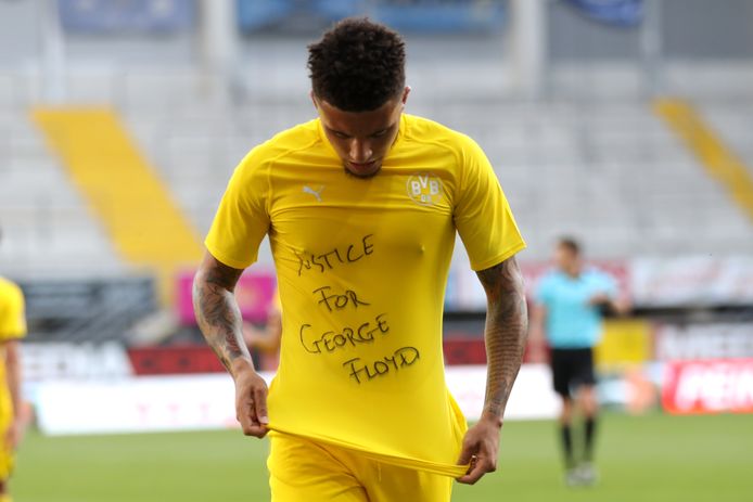 Jadon Sancho van Dortmund wilde ‘gerechtigheid voor George Floyd’.