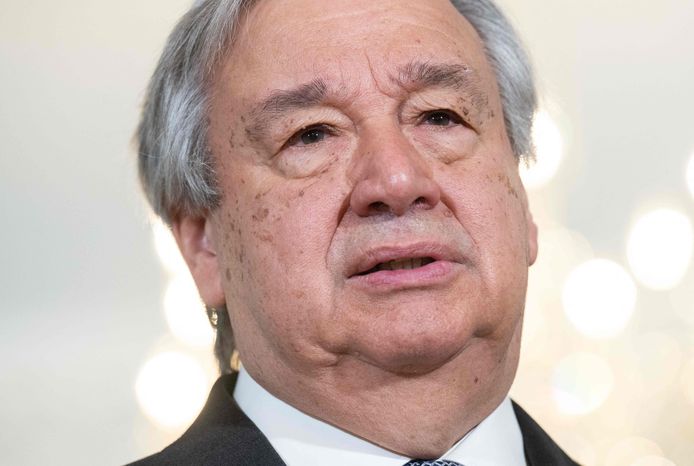 De secretaris-generaal van de Verenigde Naties (VN) António Guterres.