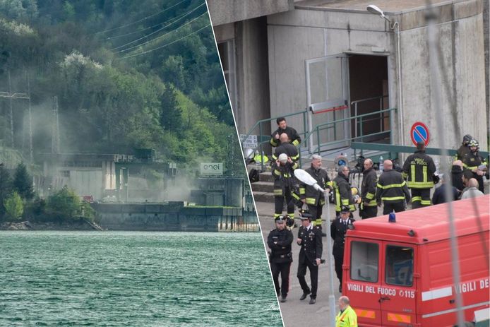 Explosie in waterkrachtcentrale in het noorden van Italië. / De hulpdiensten zijn ter plaatse aanwezig.