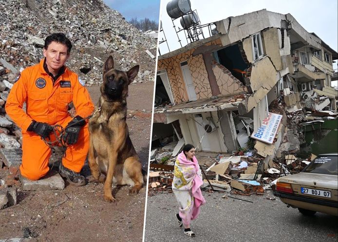 Leendert Amersfoort uit Lelystad gaat met zijn hond naar het rampgebied in Turkije.